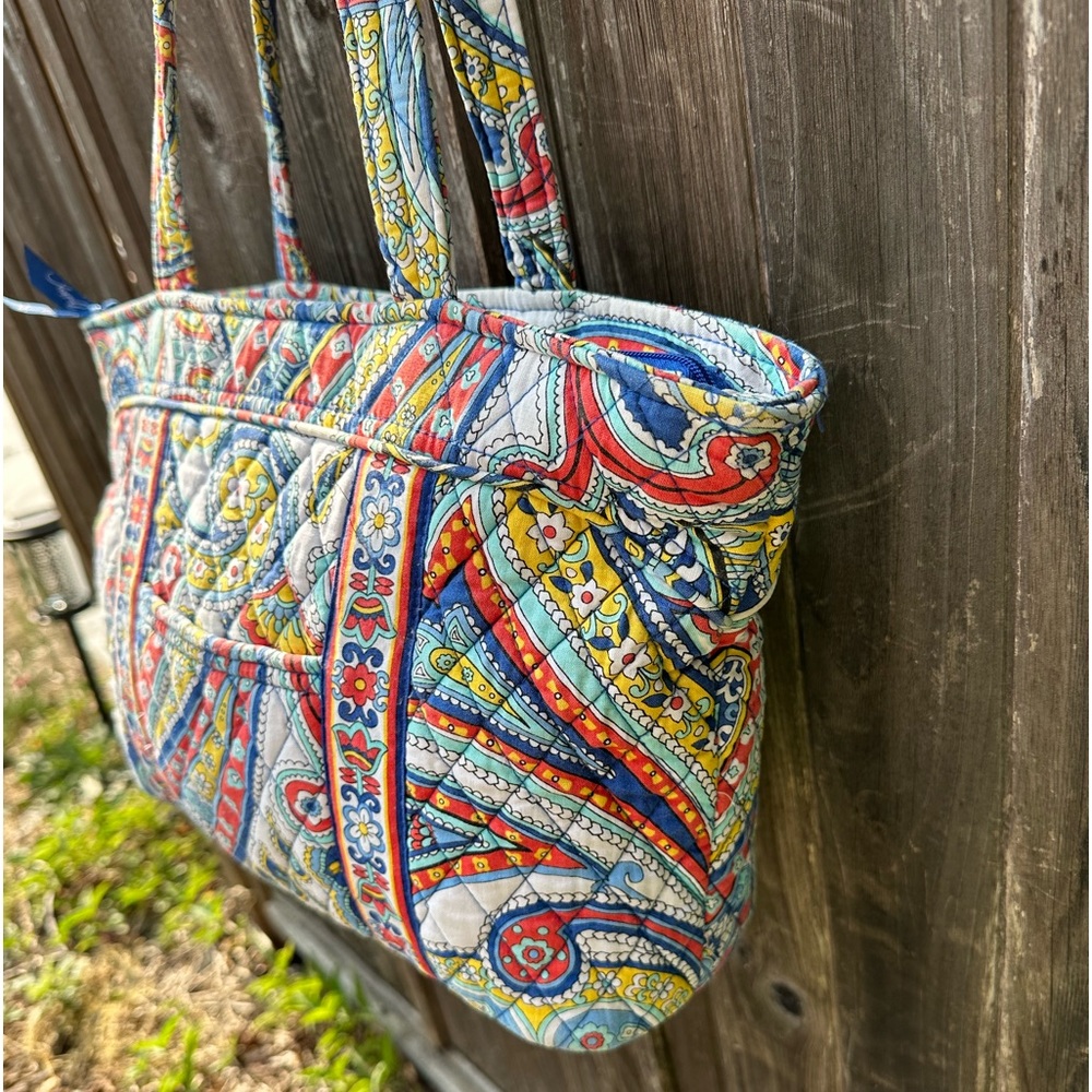Vera Bradley Marina Paisley Mandy Zippered Shoulder Bag - Picture 4 of 13